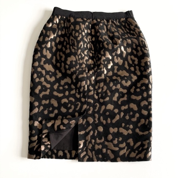 Ann Taylor Rose Gold Leopard Print Pencil Skirt - Picture 8 of 10